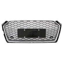 Load image into Gallery viewer, 2018-2019 Audi Rs5 Style Honeycomb Grille | B9 A5/S5 Silver Frame Black Mesh / Yes Front Camera
