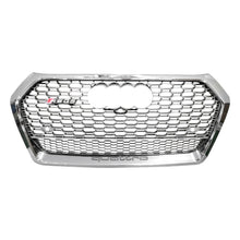 Load image into Gallery viewer, 2018+ Audi Rsq5 Honeycomb Grille | B9 Q5/sq5 Chrome Silver Frame Net With Emblem / Yes Front Camera
