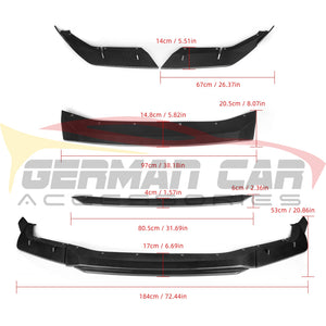 2018-2020 Bmw M5 Carbon Fiber Mt Style 4 Piece Front Lip | F90