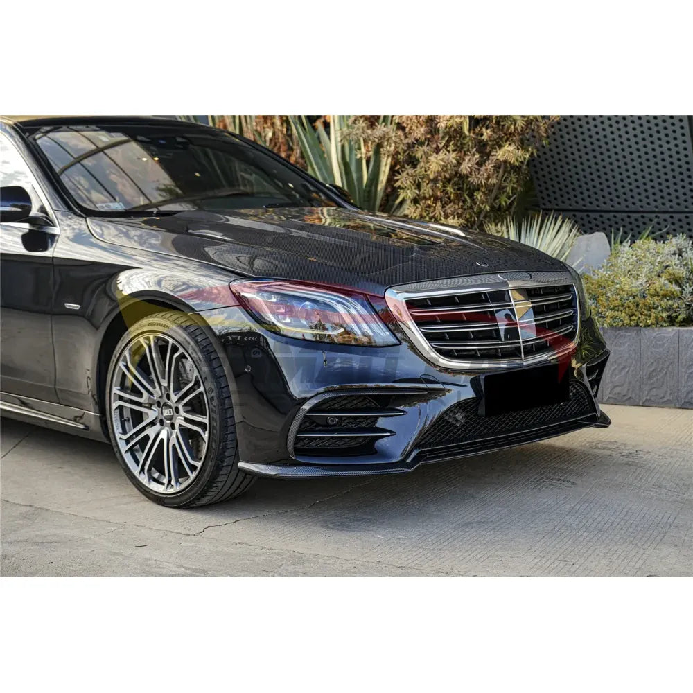 2018-2020 Mercedes-Benz S-Class Carbon Fiber Front Lip | W222 Sedan - Front Lips/Splitters