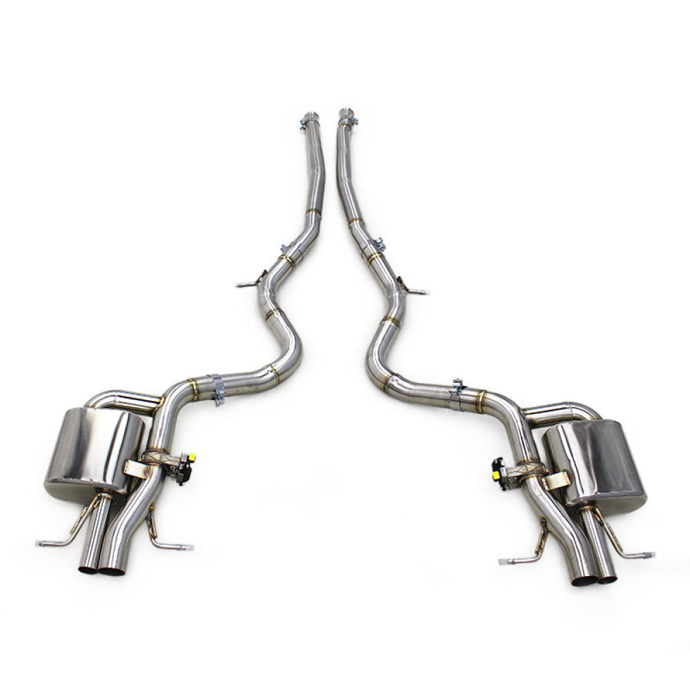 2013-2017 Mercedes S63 AMG Valved Sport Exhaust System | W222/C217 Stainless Steel Exhaust / Chrome Tips Exhausts