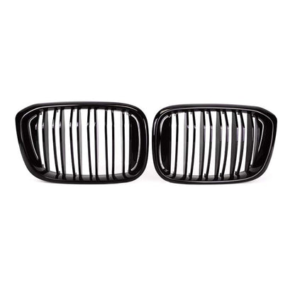 2018+ Bmw X3/x3M/x4/x4M Dual Slat Kidney Grilles | G01/f97/g02/f98 Gloss Black