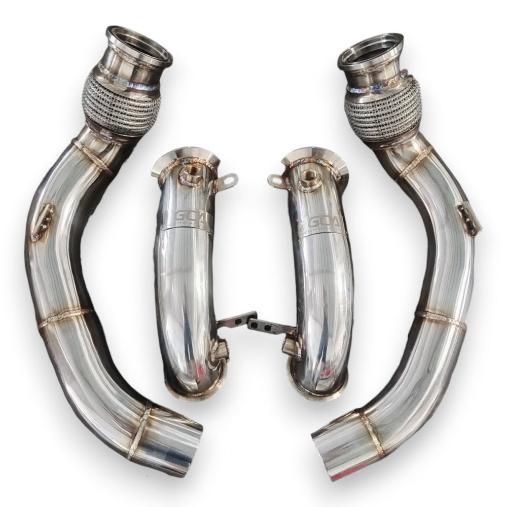 2018-2023 Bmw M5 Downpipes | F90 No Heat Shield / Racing Downpipe (No Cat) Front Race Pipes