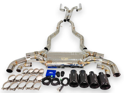 2018-2023 Bmw M5 Valved Sport Exhaust System | F90 Stainless Steel / Chrome Tips Axleback Only