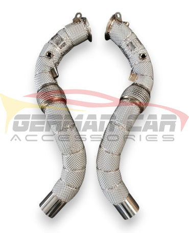 2018-2023 BMW M550i Downpipes | G30 Yes Heat Shield / Racing Downpipe (No Cat) Downpipes