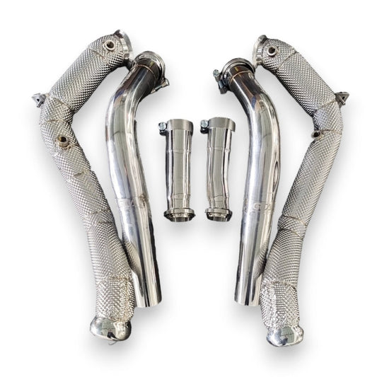 2019 + Mercedes G-Class/G63 Amg Front Race Pipes | W463/W464 Yes Heat Shield / Racing Downpipe (No