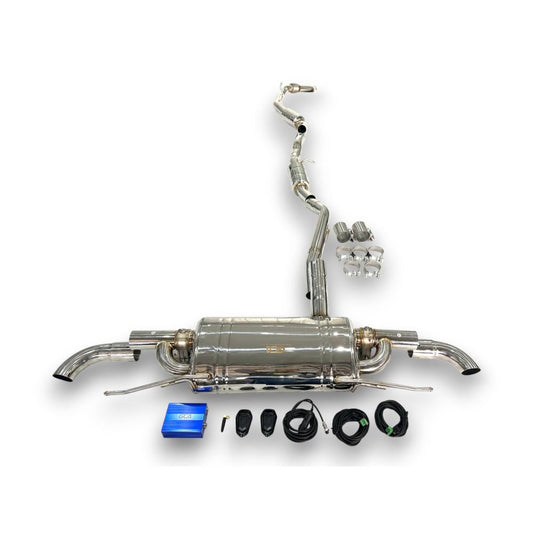 2018-2024 Audi Q5 Valved Sport Exhaust System | B9/B9.5 Q5 Stainless Steel Exhaust / Chrome Tips Exhausts