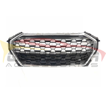 2018 + Audi Rsq3 Style Honeycomb Grille | F3 Q3/Sq3 Silver Frame Black Mesh Front Grilles