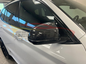 2018 + Bmw X3/X4 Carbon Fiber M-Style Mirror Caps | G01/G02