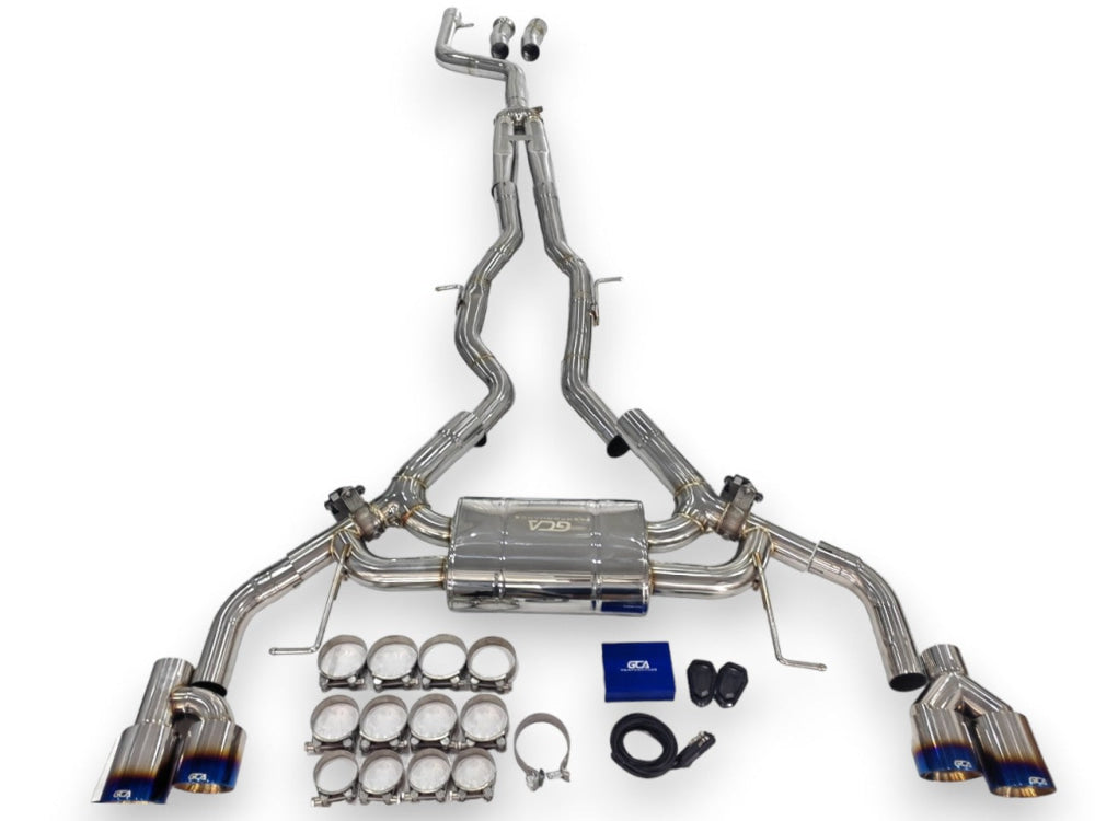 2018 + Bmw X3/X4 M40I Valved Sport Exhaust System | G01/G02 Stainless Steel / Chrome Tips