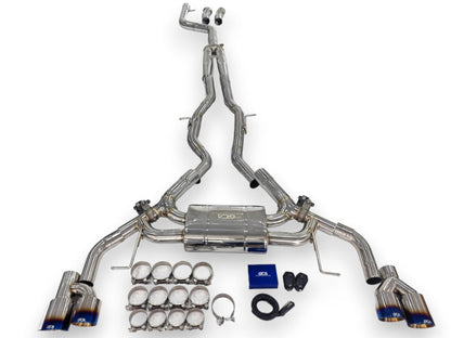 2018 + Bmw X3/X4 M40I Valved Sport Exhaust System | G01/G02 Stainless Steel / Chrome Tips