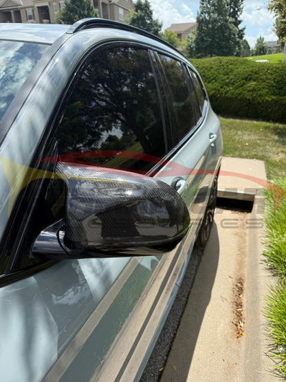2018+ BMW X3M/X4M/X5M/X6M Carbon Fiber Mirror Caps | F95/F96/F97/F98 Mirror Caps
