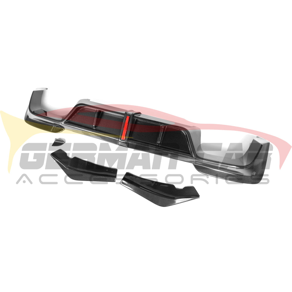 2019-2021 BMW X3M Carbon Fiber 3 Piece Rear Diffuser with LED Brake Light | F97 Front Lips/Splitters