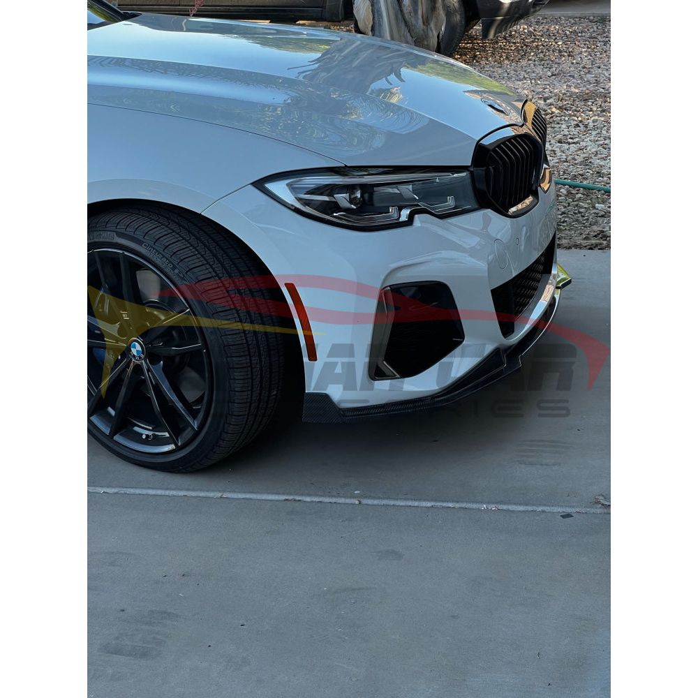 2019-2022 Bmw 3-Series Carbon Fiber M Performance Style Front Lip | G20 Lips/Splitters