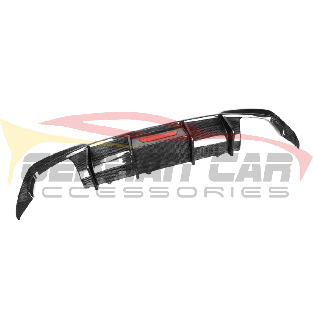 2019+ Bmw 3-Series Carbon Fiber Rear Diffuser With Led Brake Light | G20 320I 330I