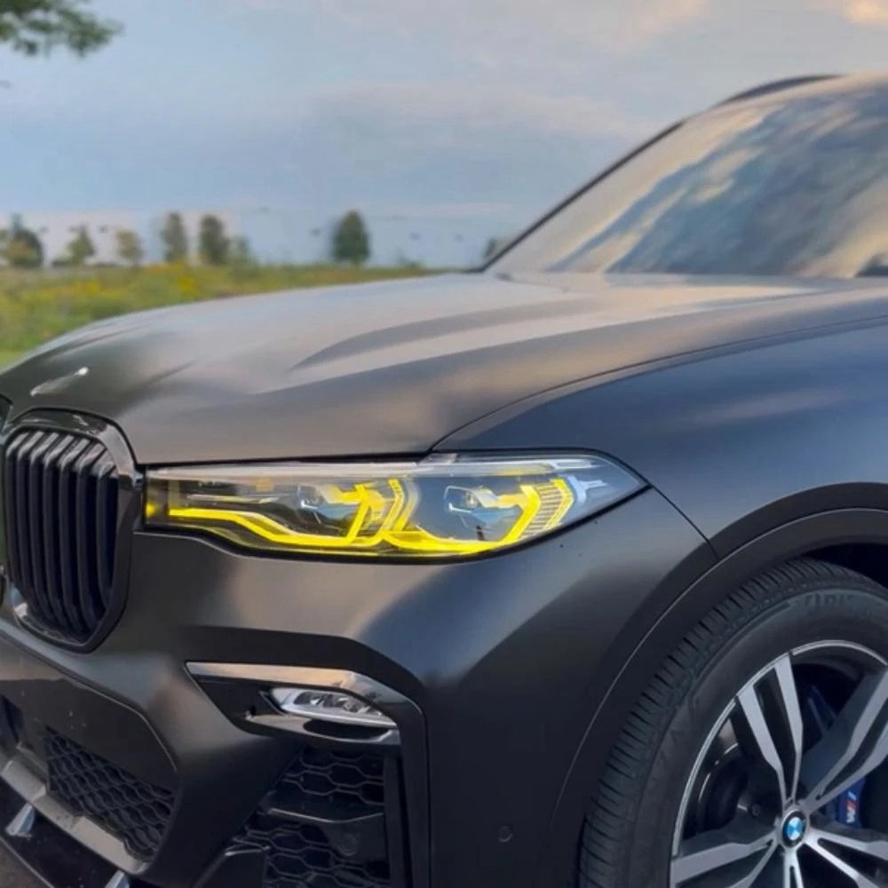 2019-2022 BMW X7 CSL Style Headlights Yellow DRL Modules | G07 - Laser Headlights - DRL Modules