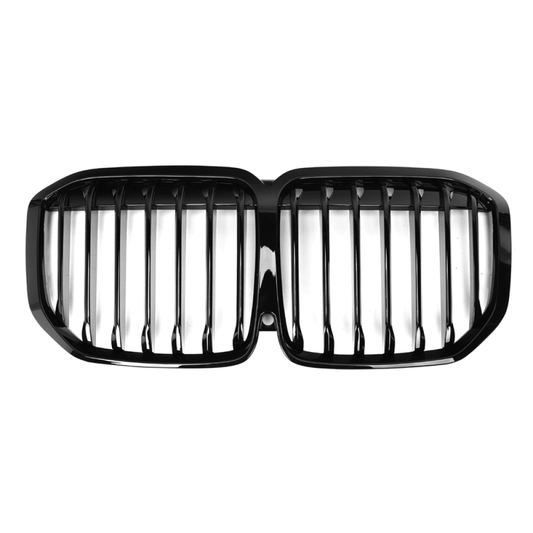 2018+ Bmw X7 Single Slat Kidney Grilles | G07 Gloss Black