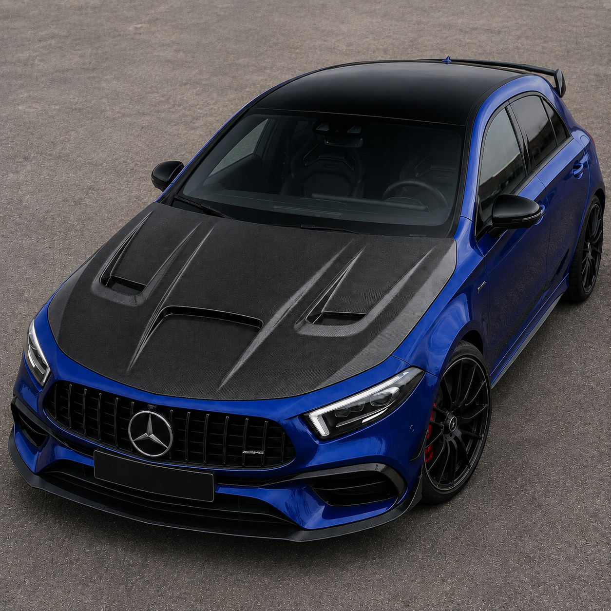 2019-2022 Mercedes A-Class/A35/A45 AMG P2 Style Carbon Fiber Hood | V177/W177