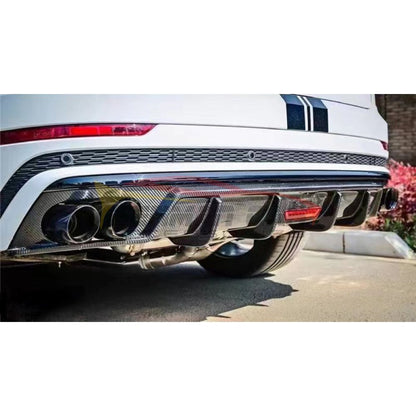 2019 + Audi Q8/SQ8 Carbon Fiber KB Style Diffuser with LED Brake Light | Q8/SQ8 Rear Diffusers