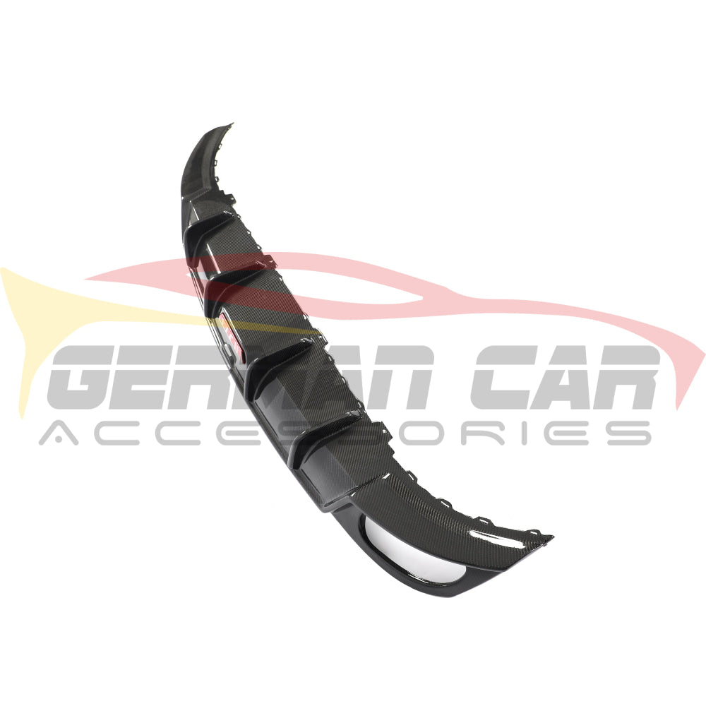 2019 + Audi Q8/SQ8 Carbon Fiber KB Style Diffuser with LED Brake Light | Q8/SQ8 Rear Diffusers