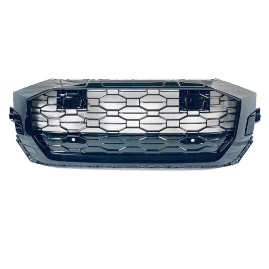 2019-2023 Audi Rsq8 Style Honeycomb Grille | Q8/Sq8 Black Frame Mesh With Acc Front Grilles