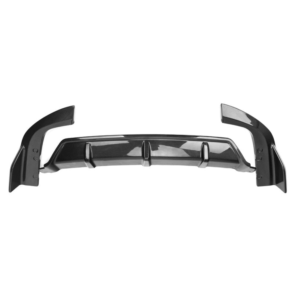 2019-2022 Bmw X5 3 Piece Carbon Fiber Rear Diffuser With Splitters | G05 Mirror Caps