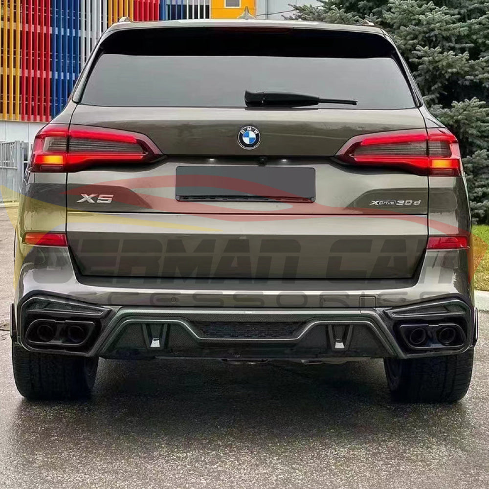 2019-2023 Bmw X5 Carbon Fiber M Performance Style Rear Splitters | G05 Diffusers