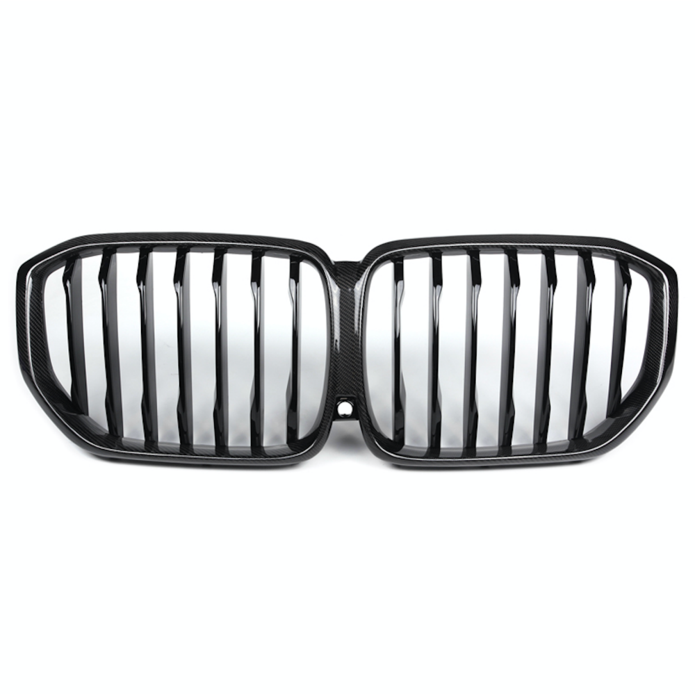 2018+ Bmw X5/x5M Single Slat Kidney Grilles | G05/f95 Carbon Fiber