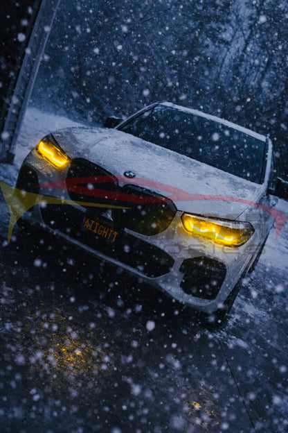 2019-2023 BMW X5/X6/X5M/X6M CSL Style Headlights Yellow DRL Modules | G05/G06/F95/F96 - DRL Modules