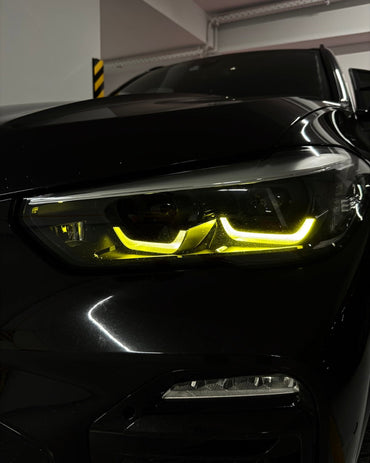 2019-2023 BMW X5/X6/X5M/X6M CSL Style Headlights Yellow DRL Modules | G05/G06/F95/F96 Non-Laser Headlights Headlights