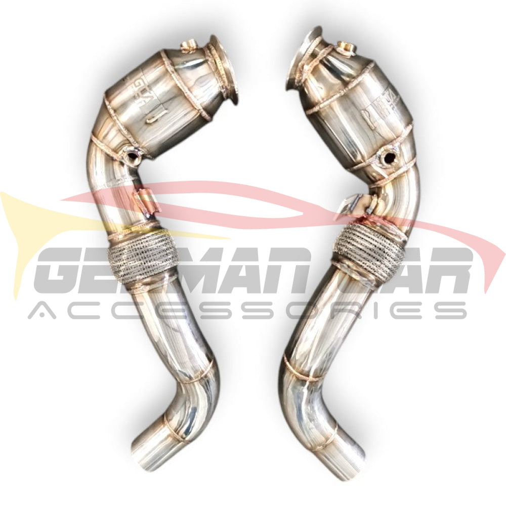2019-2023 BMW X5/X6/X7 M50i Downpipes | G05/G06/G07 X5/X6/X7 M50i No Heat Shield / 200 Cell Euro 6 Sport High Flow Cat