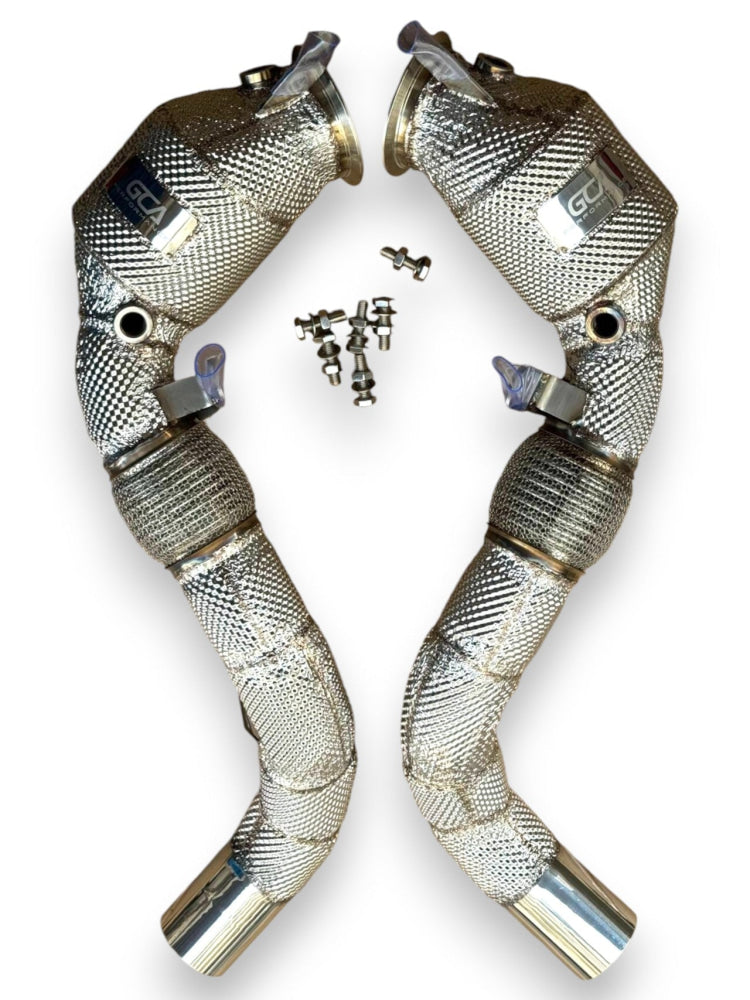 2019-2023 Bmw X5/X6/X7 M50I Downpipes | G05/G06/G07 Yes Heat Shield / 200 Cell Euro 6 Sport High