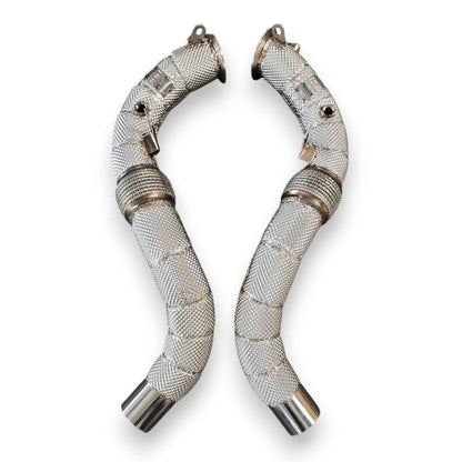 2019-2023 BMW X5/X6/X7 M50i Downpipes | G05/G06/G07 X5/X6/X7 M50i Yes Heat Shield / Racing Downpipe (No Cat) Downpipes
