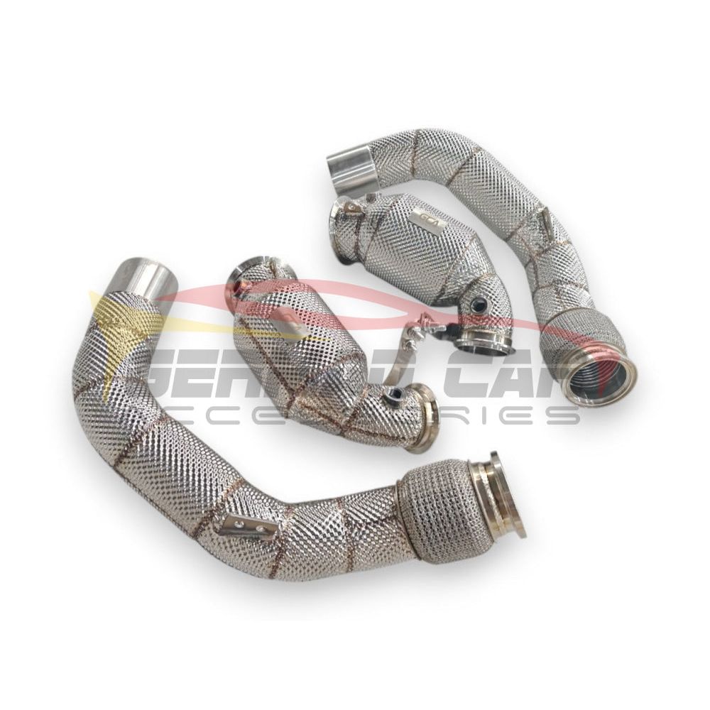 2019-2023 BMW X5M/X6M Downpipes | F95/F96 Yes Heat Shield / 200 Cell Euro 6 Sport High Flow Cat Downpipes