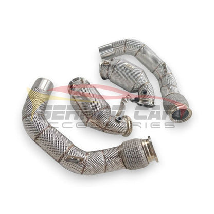 2019-2023 BMW X5M/X6M Downpipes | F95/F96 Yes Heat Shield / 200 Cell Euro 6 Sport High Flow Cat Downpipes