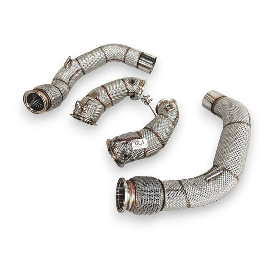 2019-2023 Bmw X5M/X6M Downpipes | F95/F96 Yes Heat Shield / Racing Downpipe (No Cat) Front Race