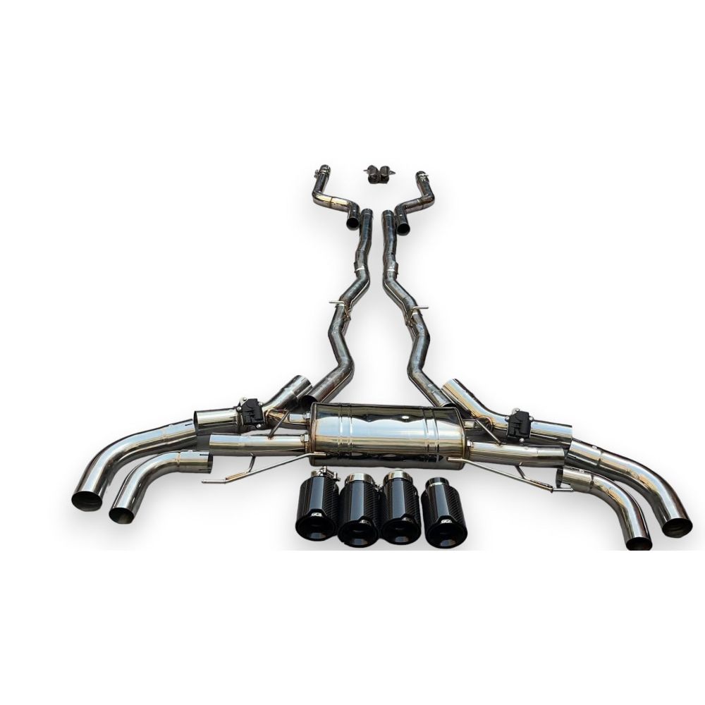 2019 + Bmw X5M/X6M Valved Sport Exhaust System | F95/F96 Stainless Steel / Chrome Tips