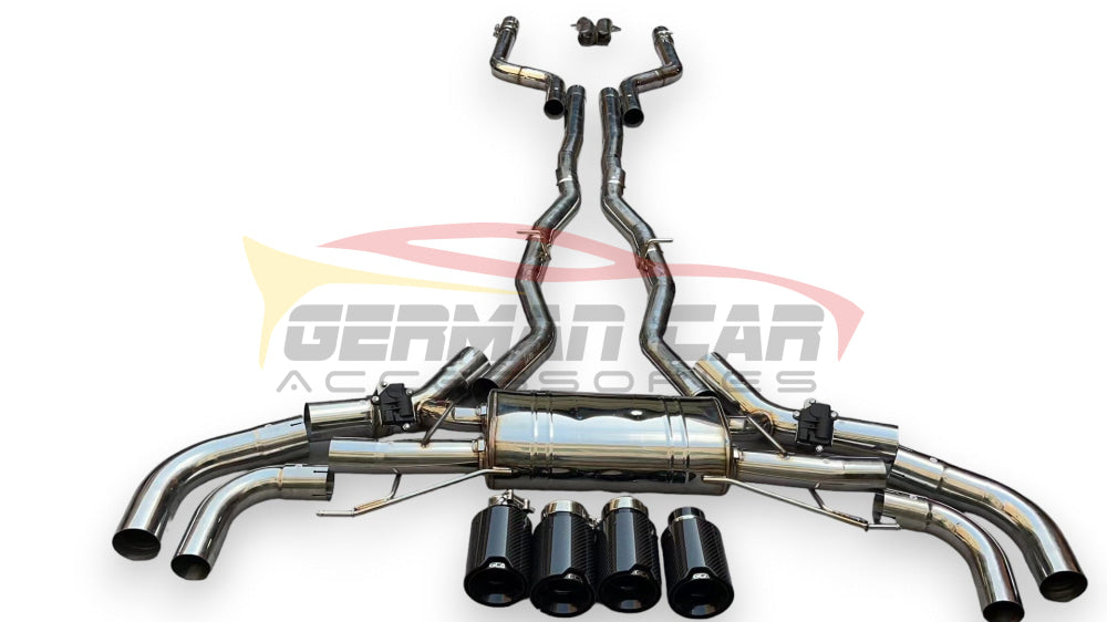 2019 + Bmw X5M/X6M Valved Sport Exhaust System | F95/F96 Stainless Steel / Chrome Tips