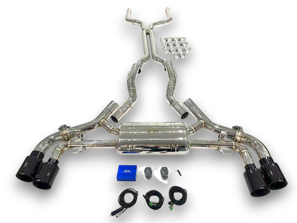 2019-2023 BMW X5M/X6M Valved Sport Exhaust System | F95/F96 - Stainless Steel Exhaust / Chrome Tips - Exhausts