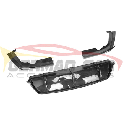 2019-2022 Bmw X6 3 Piece Carbon Fiber Rear Diffuser With Splitters | G06 Mirror Caps