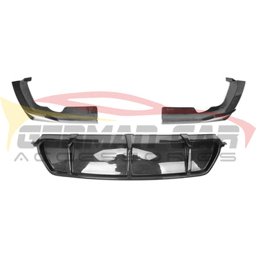 2019-2022 Bmw X6 3 Piece Carbon Fiber Rear Diffuser With Splitters | G06 Mirror Caps