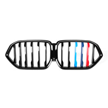 Load image into Gallery viewer, 2019+ Bmw X6/X6M Single Slat Kidney Grilles | G06/F96 Gloss Black With M Stripe
