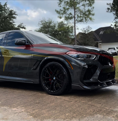 2019-2023 BMW X6M Carbon Fiber LD Style 3 Piece Front Lip | F96 Front Lips/Splitters