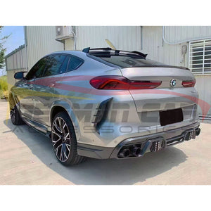 2019-2023 Bmw X6M Carbon Fiber Ld Style Rear Diffuser With Led Lights | F96 Diffusers