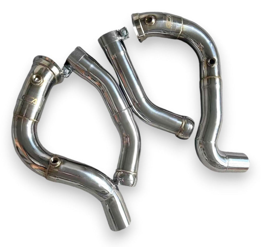 2019 + Mercedes Amg Gt63/Gt63S Downpipes | X290 No Heat Shield / Racing Downpipe (No Cat) Front