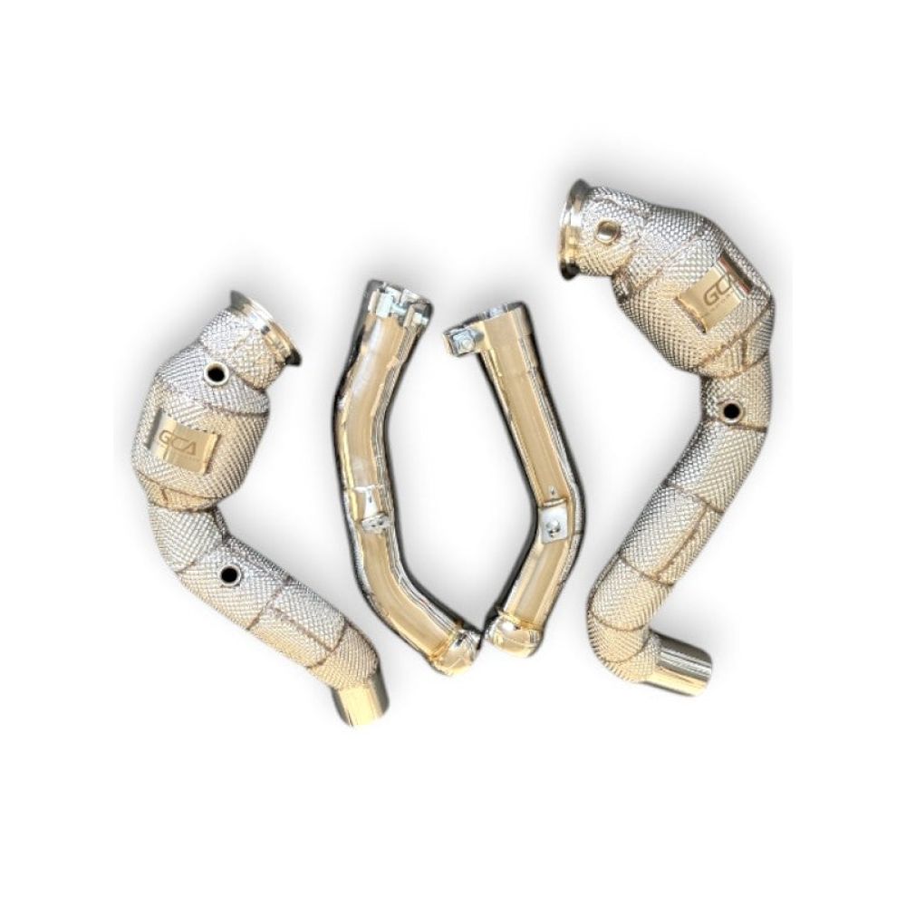 2019 + Mercedes Amg Gt63/Gt63S Downpipes | X290 Yes Heat Shield / 200 Cell Euro 6 Sport High Flow