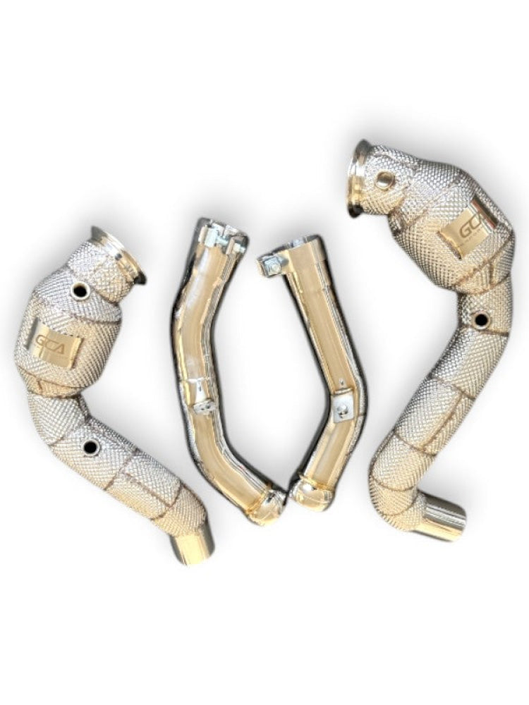 2019 + Mercedes Amg Gt63/Gt63S Downpipes | X290 Yes Heat Shield / 200 Cell Euro 6 Sport High Flow