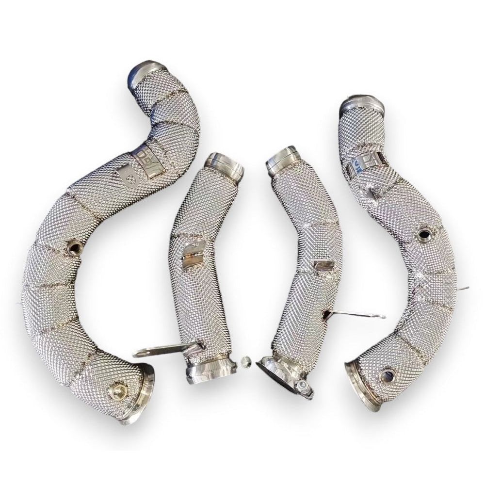 2019 + Mercedes Amg Gt63/Gt63S Downpipes | X290 Yes Heat Shield / Racing Downpipe (No Cat) Front