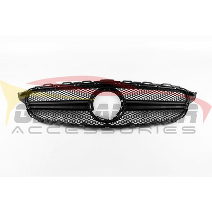 2019+ Mercedes-Benz C-Class Amg Style Front Grille | W205 Gloss Black / Yes Camera Chrome Mercedes