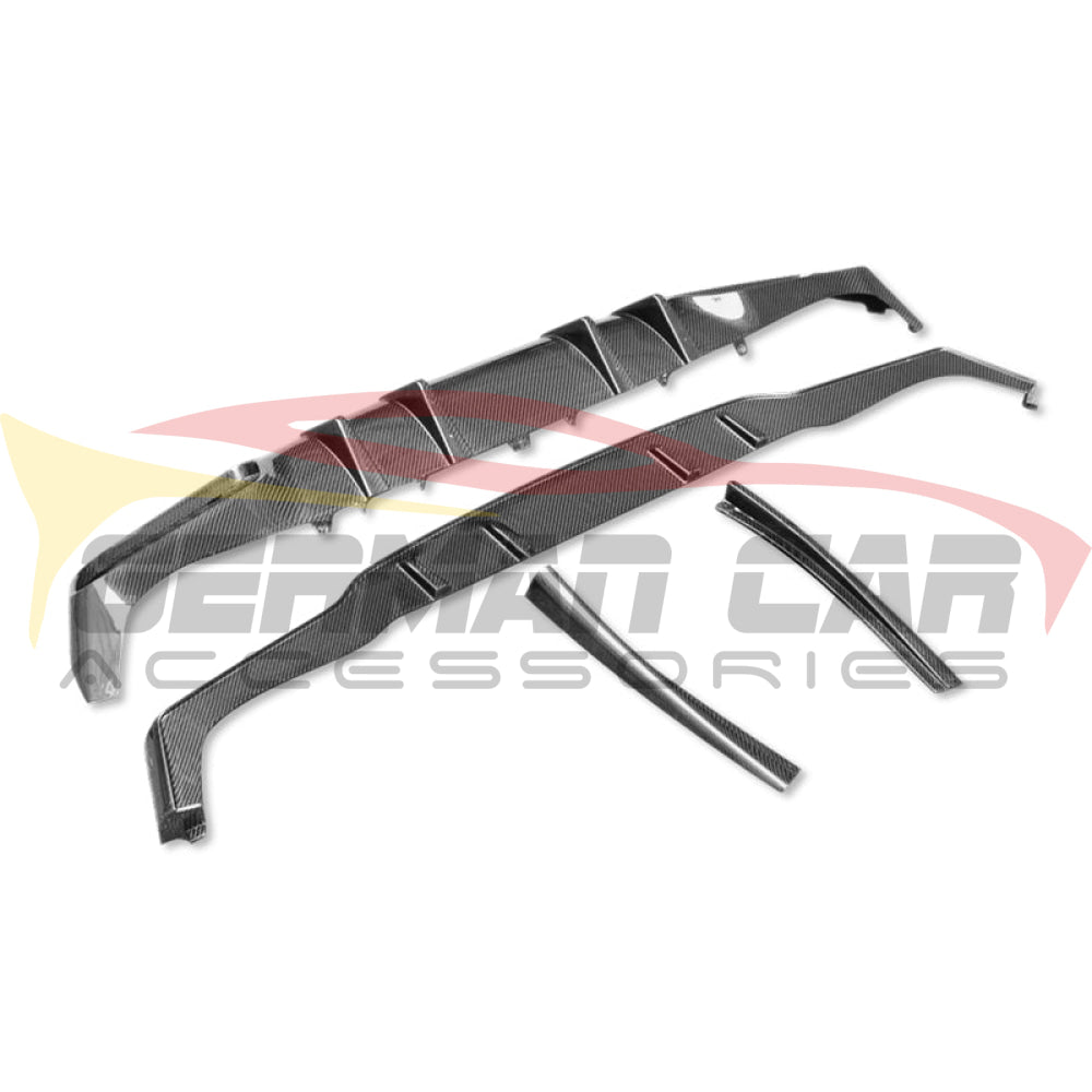 2019-2021 Mercedes-Benz C63 Amg Style 4 Piece Carbon Fiber Rear Diffuser | W205